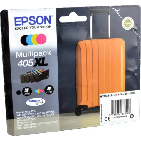 Tusz Epson 405XL do WF-7835/7830D/7840DTWF | 1x18,9  3x14,7 ml | CMYK